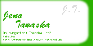 jeno tamaska business card